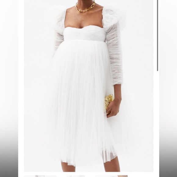 Like new KHAITE Trisha Puff-sleeve Tulle Dress - Picture 4 of 16